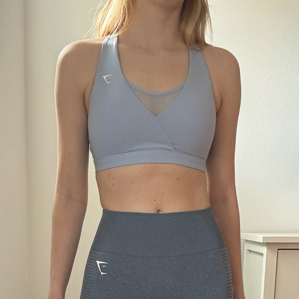 Women's Light Blue Gymshark Sports Bra